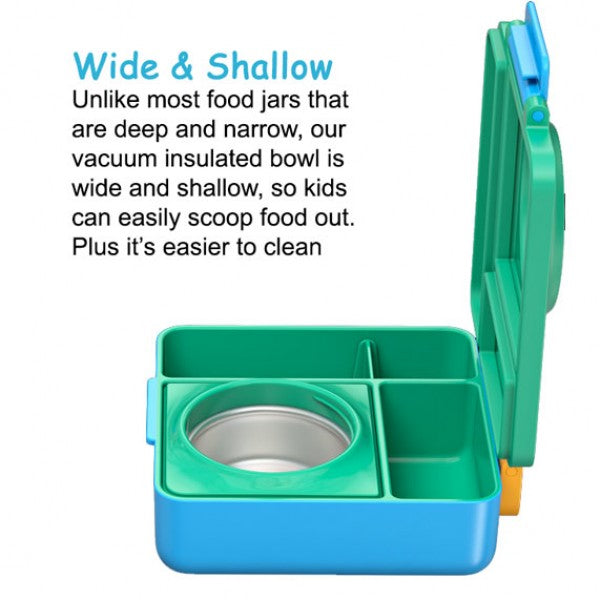 OmieBox Insulated Hot & Cold Bento Box - Meadow Green - Mighty Rabbit