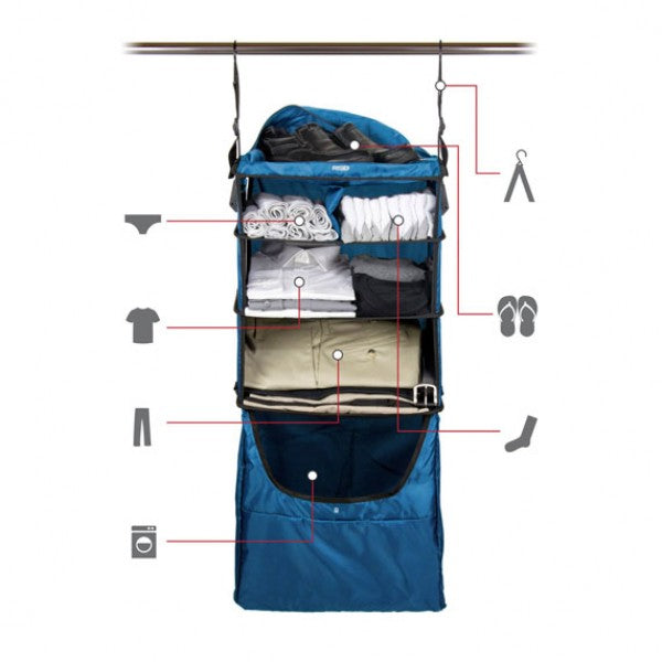 Shelfpack Suitcase with built-in shelves
